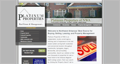 Desktop Screenshot of platinumpropertiesofnwa.com